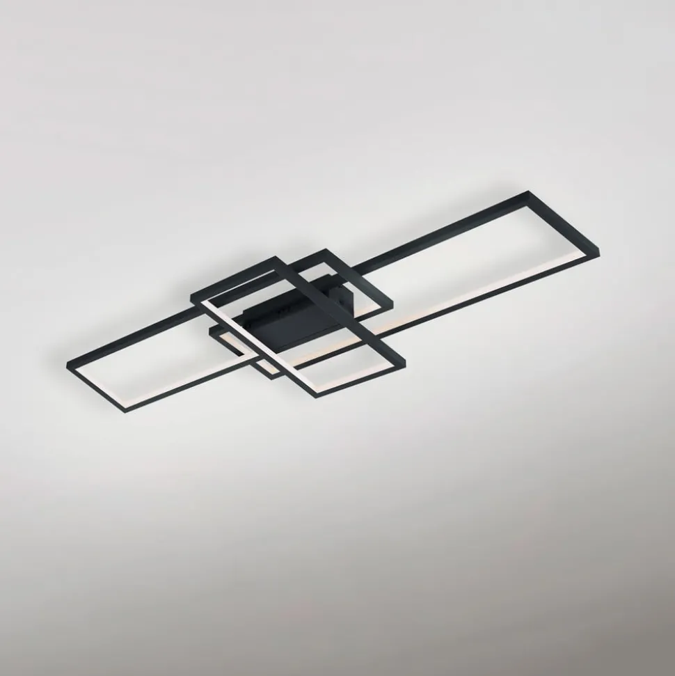 Trio WiZ Thiago smart plafondlamp 104cm antraciet