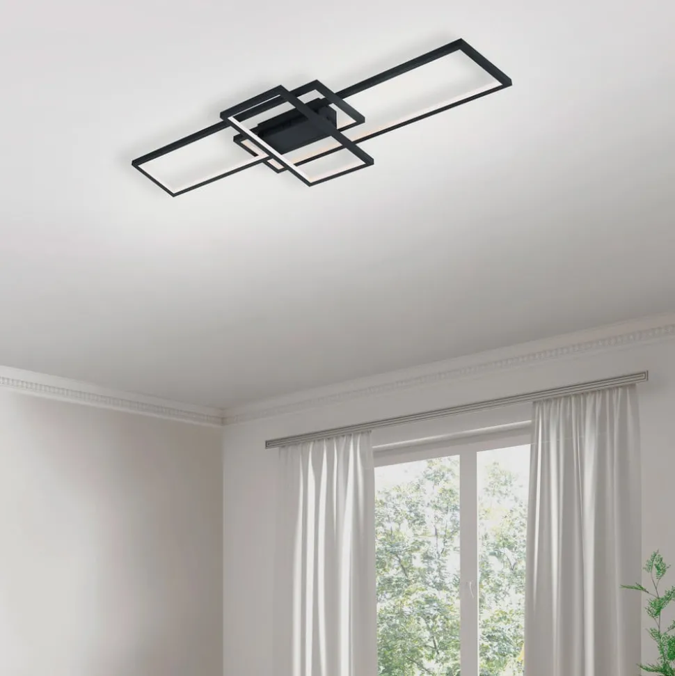 Trio WiZ Thiago smart plafondlamp 104cm antraciet