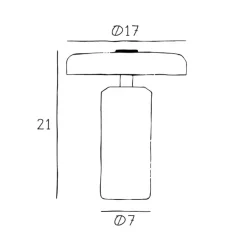Trip LED oplaadbare tafellamp, wit / wit, marmer, glas, IP44