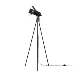 Tripod vloerlamp Devon in zwart