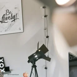 Tripod vloerlamp Devon in zwart