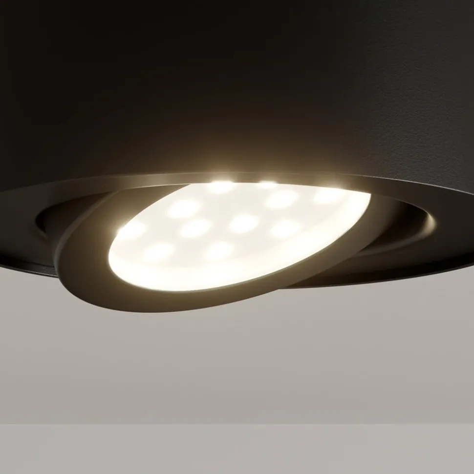 Tube LED plafondspot, zwart