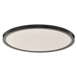Tuco LED plafondlamp, dimbaar, zwart, kunststof, Ø 30 cm