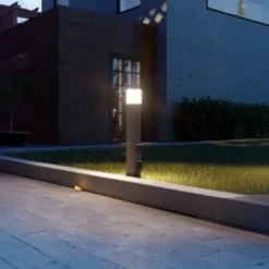 Tuinpadverlichting 400140024, hoogte 60 cm, antraciet, 2 stopcontacten