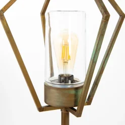 Tuinpadverlichting 3456 messing antiek/helder 88cm