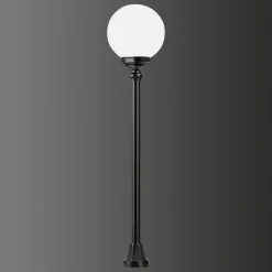 Tuinpadverlichting 1142 met bolkap, zwart/wit