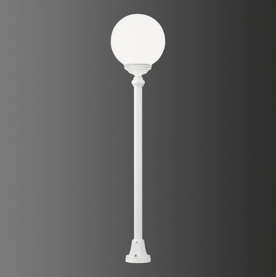Tuinpadverlichting 1132 met bolkap, wit