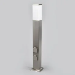 Tuinpadverlichting 400166, roestvrij staal met 2 stopcontacten