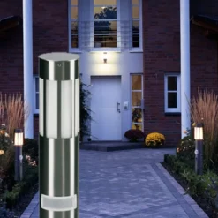 Tuinpadverlichting 475, roestvrij staal, hoogte 90 cm, bewegingsmelder