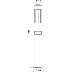 Tuinpadverlichting 256 S met bewegingssensor