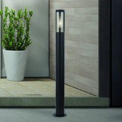 Tuinpadverlichting Batton, IP44, zwart, hoogte 90 cm, metaal