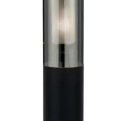 Tuinpadverlichting Batton, IP44, zwart, hoogte 90 cm, metaal