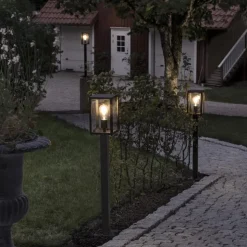 Tuinpadverlichting Carpi, lantaarnvorm, zwart
