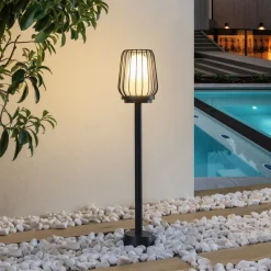 Tuinpadverlichting Chandan, 80 cm, zwart, aluminium