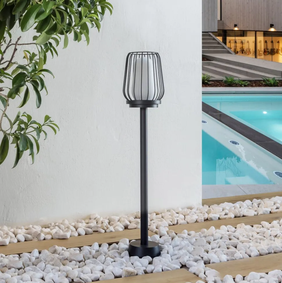 Tuinpadverlichting Chandan, 80 cm, zwart, aluminium