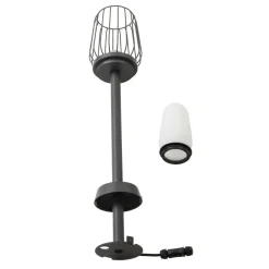 Tuinpadverlichting Chandan, 80 cm, zwart, aluminium