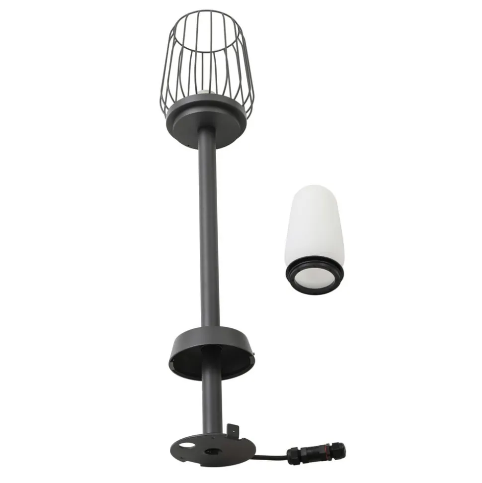 Tuinpadverlichting Chandan, 80 cm, zwart, aluminium