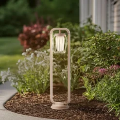 Tuinpadverlichting Chandan, 90 cm, beige, metaal, IP54