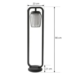 Tuinpadverlichting Chandan, 90 cm, antraciet, aluminium