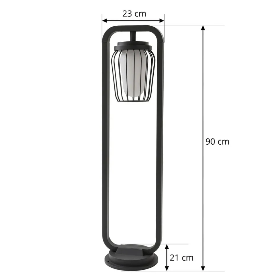 Tuinpadverlichting Chandan, 90 cm, antraciet, aluminium