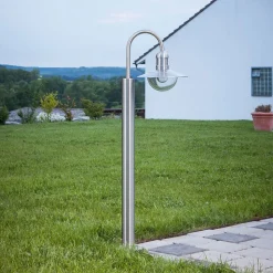 Tuinpadverlichting Damion, 140 cm, roestvrij staal, E27, IP44