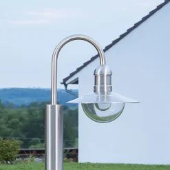 Tuinpadverlichting Damion, 140 cm, roestvrij staal, E27, IP44