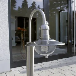 Tuinpadverlichting Damion, 140 cm, roestvrij staal, E27, IP44