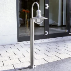 Tuinpadverlichting Damion, 140 cm, roestvrij staal, E27, IP44