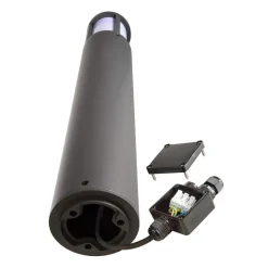 Tuinpadverlichting Facado II, hoogte 65 cm, rond, donkergrijs/opaal