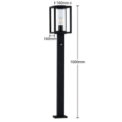 Tuinpadverlichting Ferda, 100 cm, sensor, antraciet, IP44