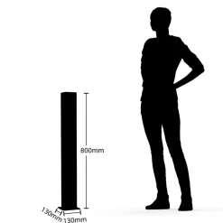 Tuinpadverlichting Fiola, 80 cm, antraciet, IP54