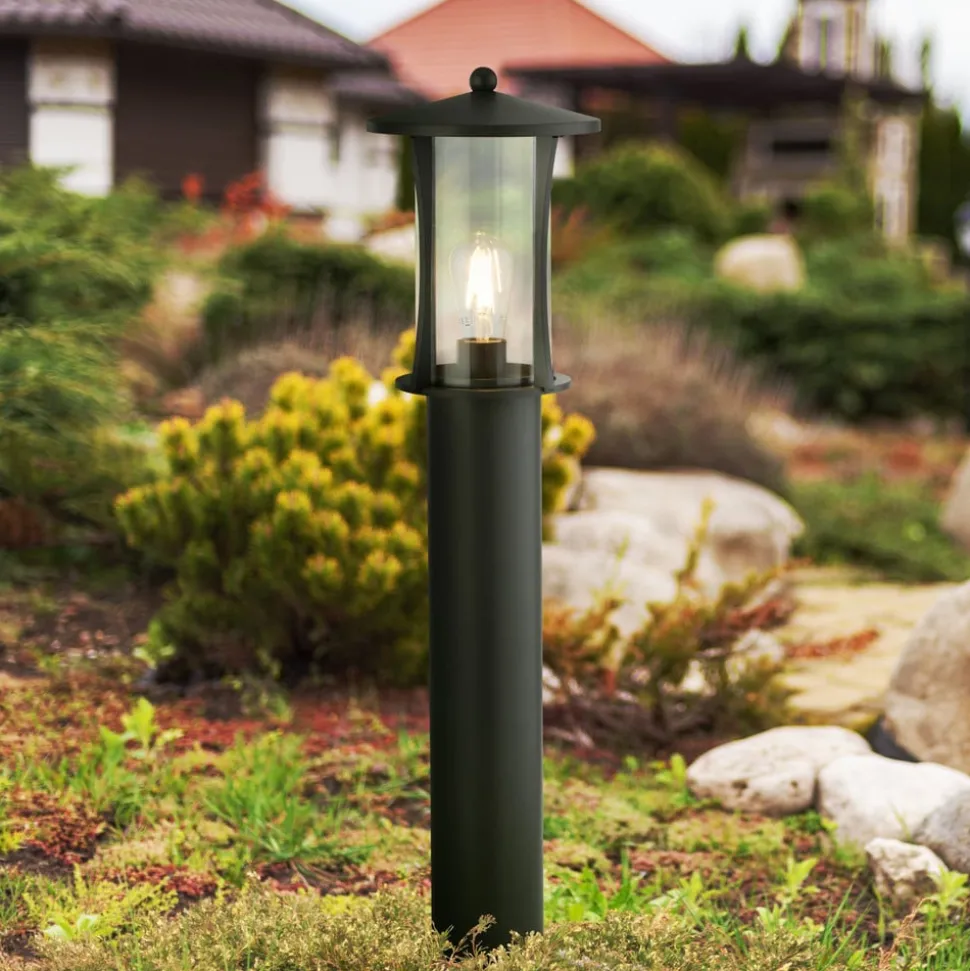 Tuinpadverlichting, IP44, zwart, hoogte 73 cm, metaal