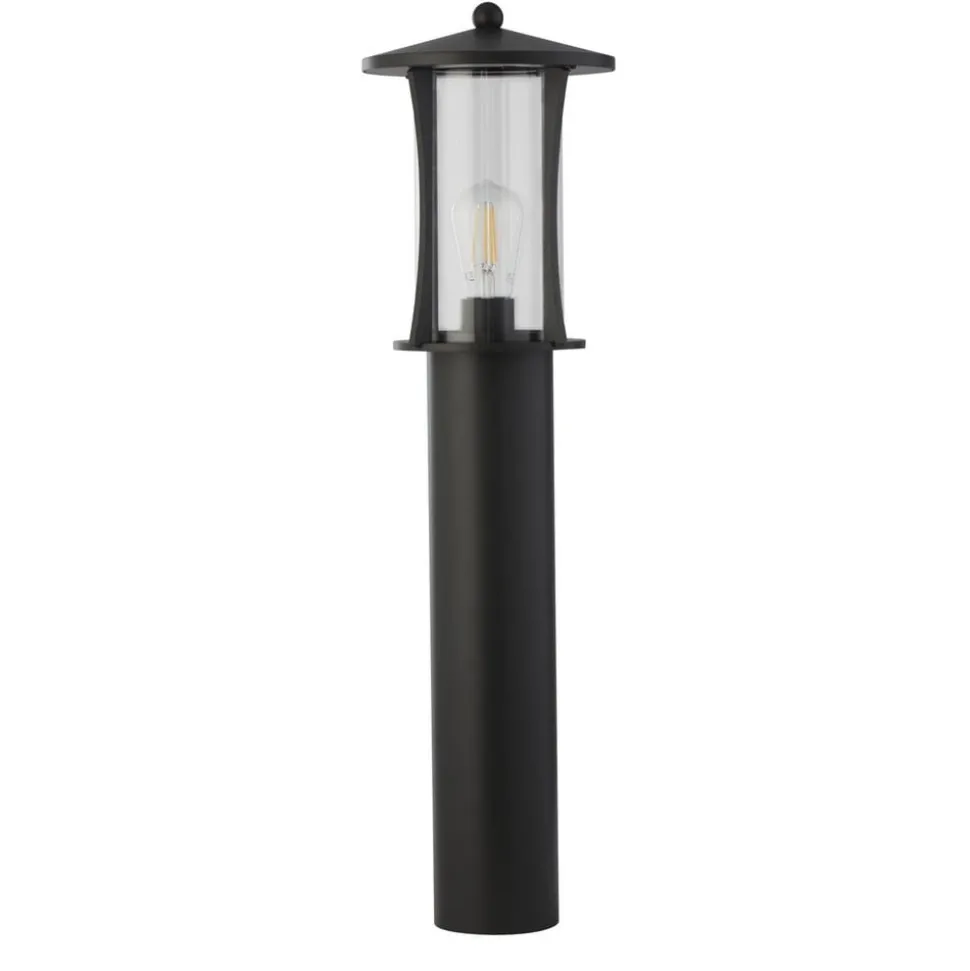 Tuinpadverlichting, IP44, zwart, hoogte 73 cm, metaal