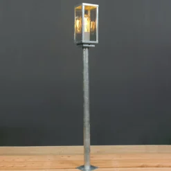 Tuinpadverlichting Karo, schemersensor 100 cm zink