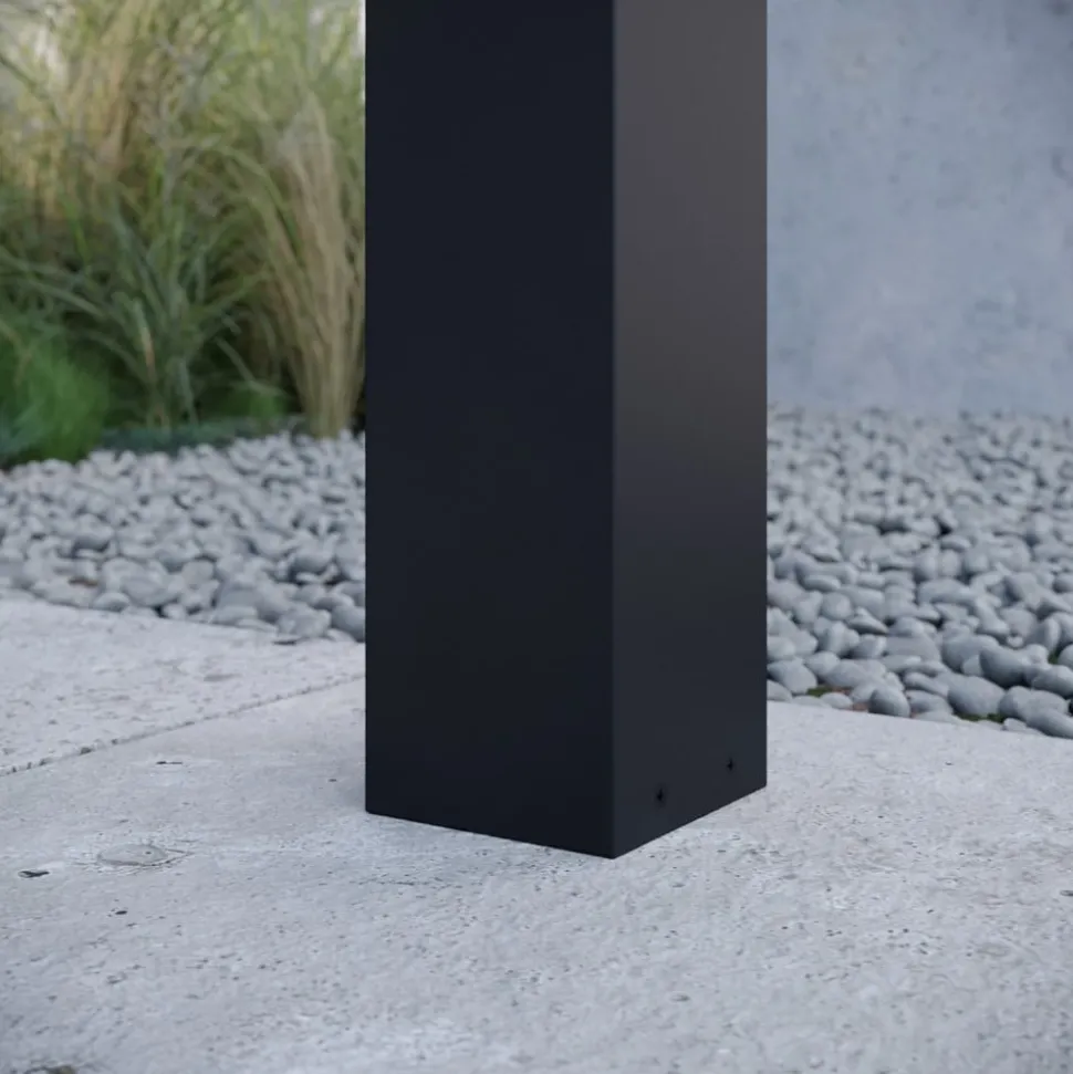 Tuinpadverlichting Kiran, 100 cm, sensor, grijs, IP44, E27