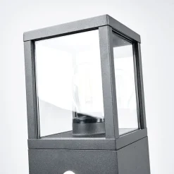 Tuinpadverlichting Klemens, 90 cm, sensor, antraciet, E27