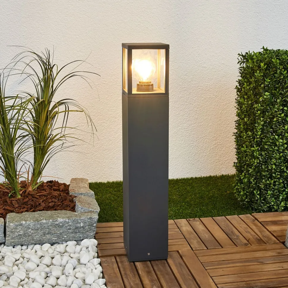 Tuinpadverlichting Klemens, 65 cm, antraciet, metaal, E27