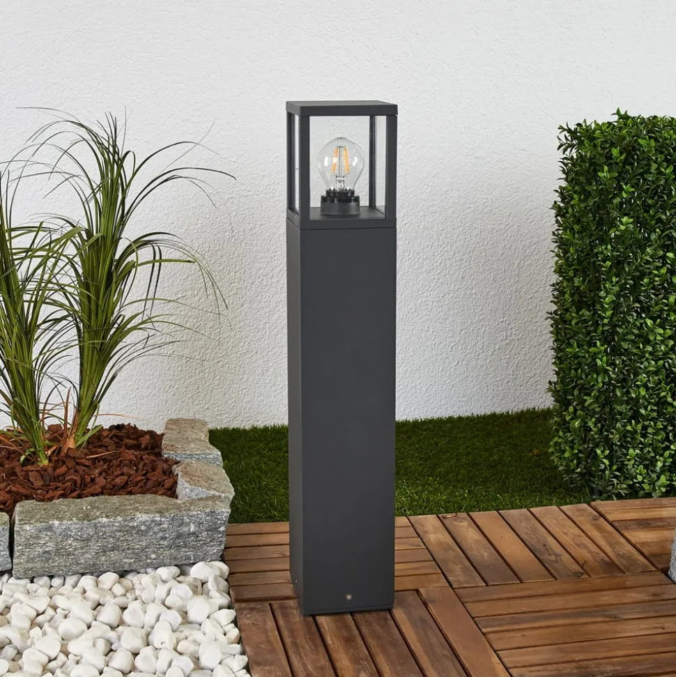 Tuinpadverlichting Klemens, 65 cm, antraciet, metaal, E27