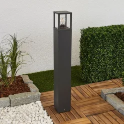 Tuinpadverlichting Klemens, 90 cm, antraciet, metaal, E27