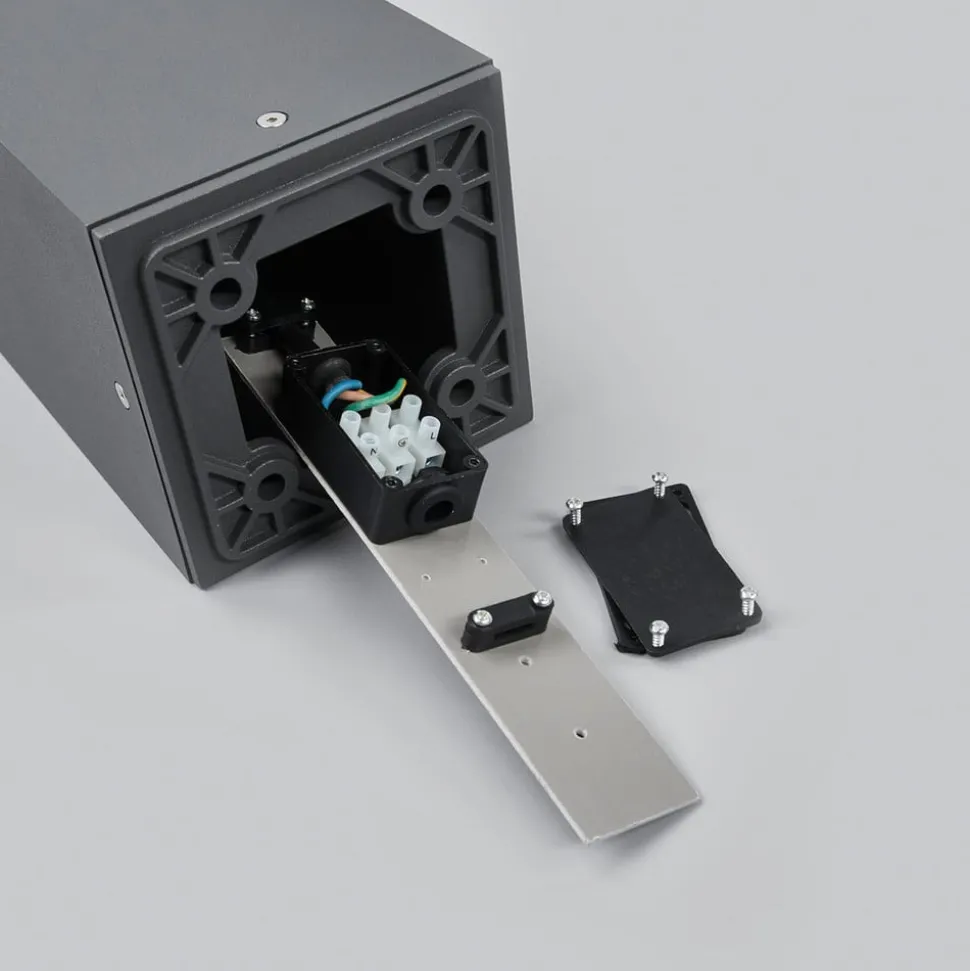 Tuinpadverlichting Klemens, 90 cm, antraciet, metaal, E27