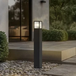 Tuinpadverlichting Klemens, 90 cm, zwart, metaal, IP54