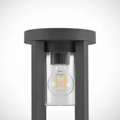 Tuinpadverlichting Overa, grijs, metaal, 68 cm, IP44, E27