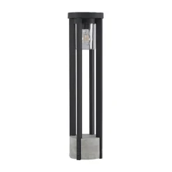 Tuinpadverlichting Overa, grijs, metaal, 68 cm, IP44, E27