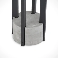 Tuinpadverlichting Overa, grijs, metaal, 68 cm, IP44, E27