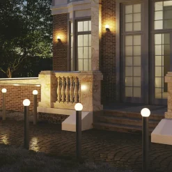 Tuinpadverlichting Skittle met bolvormige kap, hoogte 65 cm