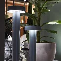 Tuinpadverlichting Tesla antraciet, aluminium, hoogte 60 cm