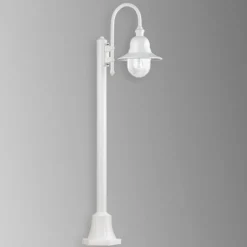 Tuinpadverlichting van gegoten aluminium, wit