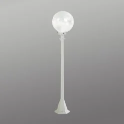 Tuinpadverlichting wit met bubbelglas