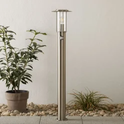 Tuinpadverlichting York, roestvrij staal, bewegingsmelder, IP44