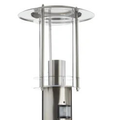 Tuinpadverlichting York, roestvrij staal, bewegingsmelder, IP44